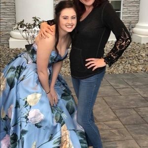 Mac Duggal floral dress